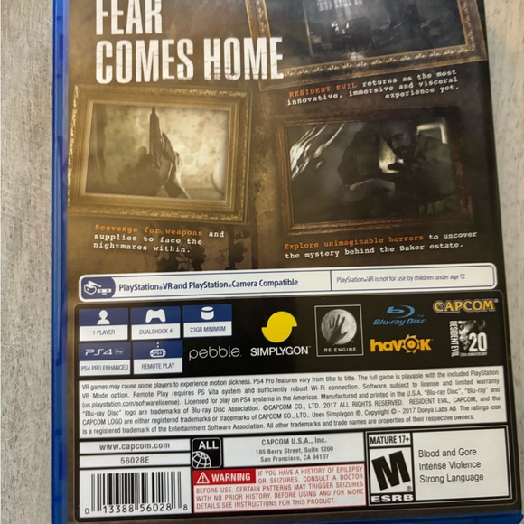 Resident Evil 7 Biohazard VR PS4 PlayStation 4 | PSVR | NO MANUAL PAL - Picture 2 of 3